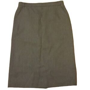 Max Mara Virgin Wool charcoal gray pencil skirt size US 10 Euro 12 IT 42